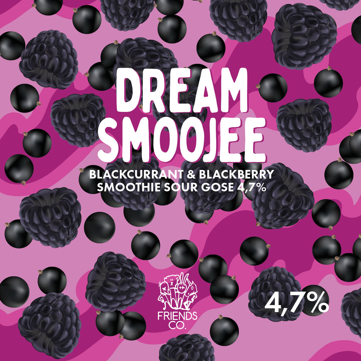 Dream Smoojee Blackcurrant & Blackberry - Smoothie Sour Gose 4.7% 33cl x 20