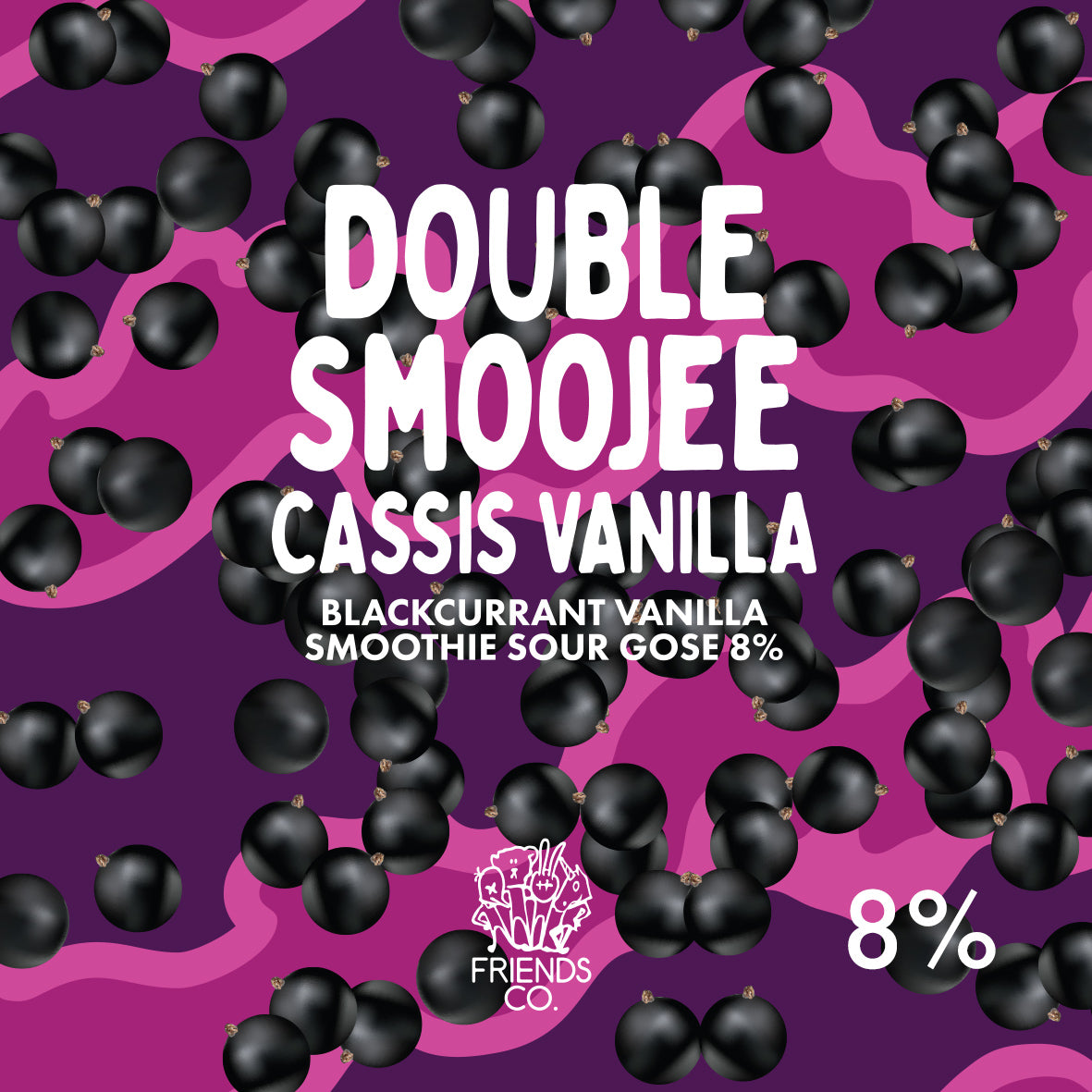 Double Smoojee Cassis Vanilla - Sour Gose 8% 33cl x 20